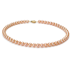 6-6.5mm Sötvatten Halsband i Rosa