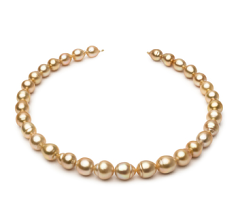 10.1-12.5mm Söderhavet Halsband i 18-inch Guld