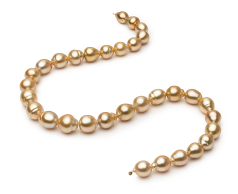 10.1-12.5mm Söderhavet Halsband i 18-inch Guld