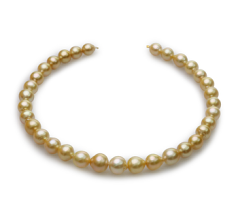 10-14mm Söderhavet Halsband i 18-inch Guld