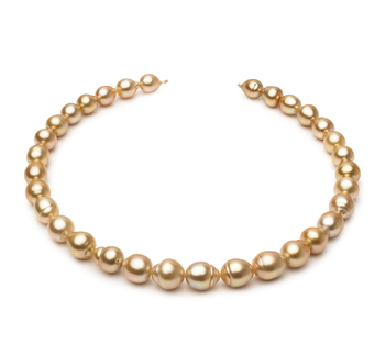 10.1-12.5mm Söderhavet Halsband i 18-inch Guld