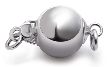 Lås i Ball - 14K White Gold