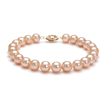 7-8mm Sötvatten Armband i Rosa