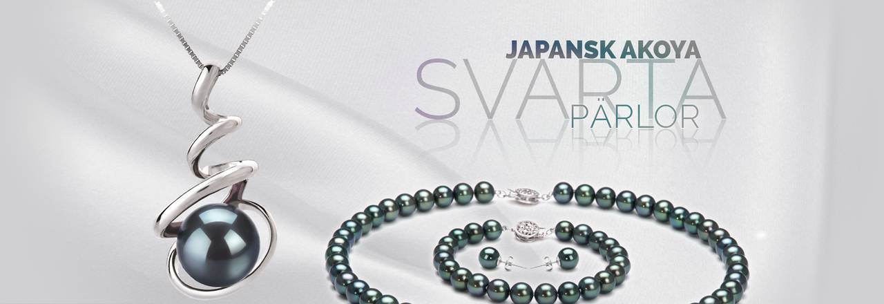 PearlsOnly Svarta japanska Akoya-pärlor